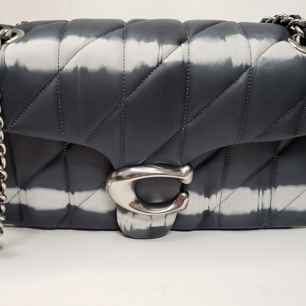 Coach Tabby 26 Tie Dye Metallic Gray Quilted Shoulder Bag - Picture 4 of 15